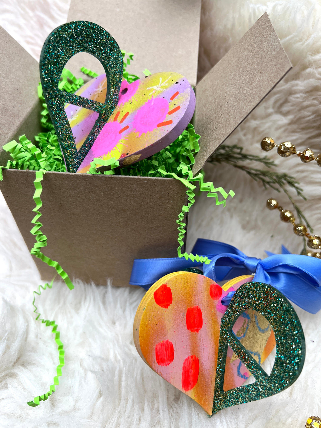 Peace Heart Ornaments