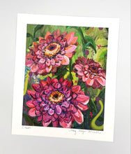 Load image into Gallery viewer, Zinnias, print
