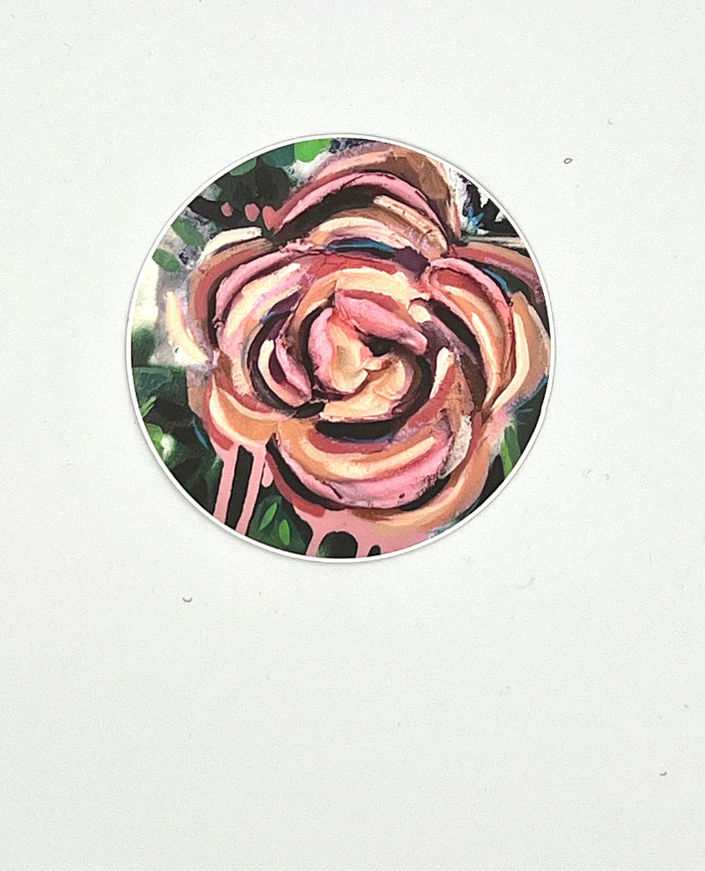 Sticker: Round Pink Flower