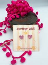 Load image into Gallery viewer, Pink Heart Post Earrings
